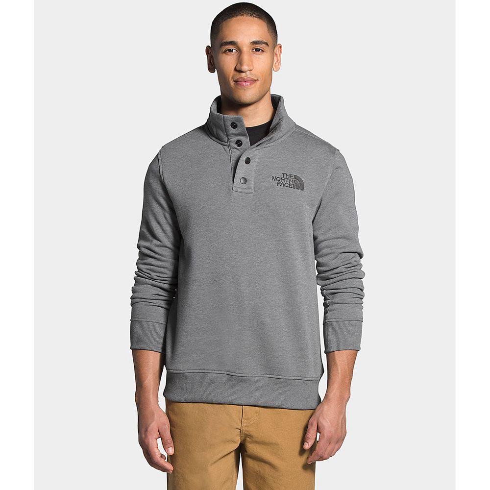 The North Face Snap Ανδρικα Πουλόβερ Fleece - Γκρι (IOHE14692)